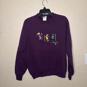 Vintage 90s Music Man Yo People Play Broadway Theater Jerzees Womens Crewneck Sw